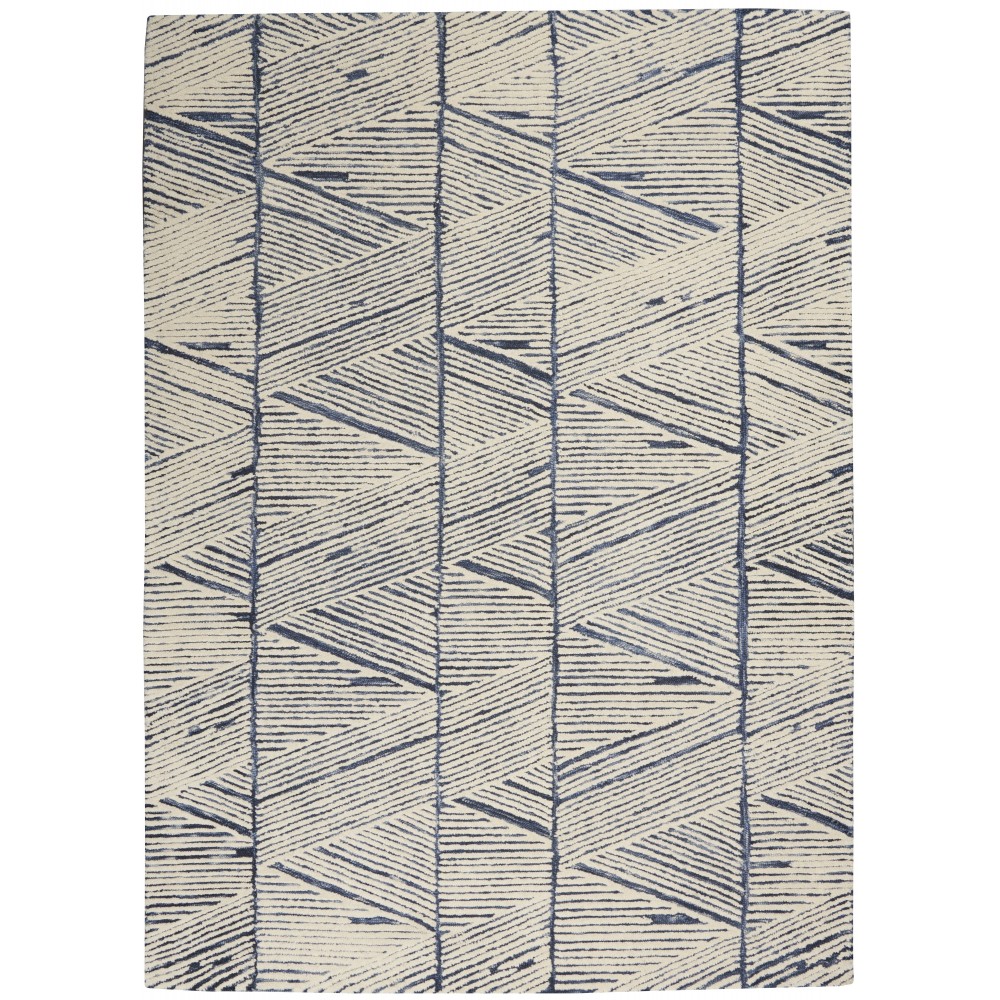 Nourison Colorado CLR01 Area Rug, White/Blue, 3'9" x 5'9"