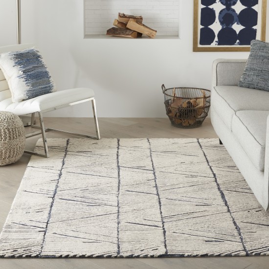 Nourison Colorado CLR01 Area Rug, White/Blue, 3'9" x 5'9"