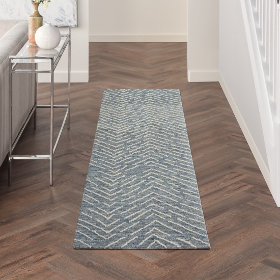 Nourison Colorado CLR02 Runner Rug, Indigo/Ivory, 2'3" x 7'6"