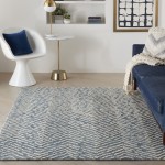 Nourison Colorado CLR02 Area Rug, Indigo/Ivory, 3'9" x 5'9"