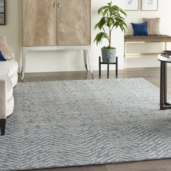 Nourison Colorado CLR02 Area Rug, Indigo/Ivory, 7'9" x 9'9"