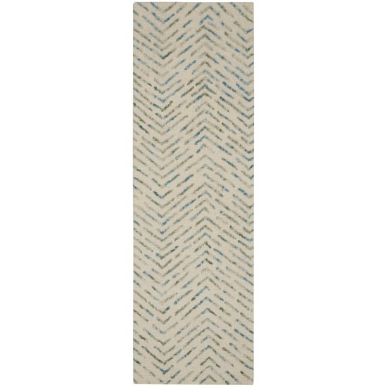 Nourison Colorado CLR02 Runner Rug, Ivory/Green, 2'3" x 7'6"