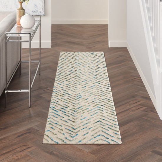 Nourison Colorado CLR02 Runner Rug, Ivory/Green, 2'3" x 7'6"