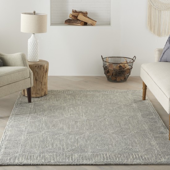 Nourison Colorado CLR04 Area Rug, Grey, 3'9" x 5'9"