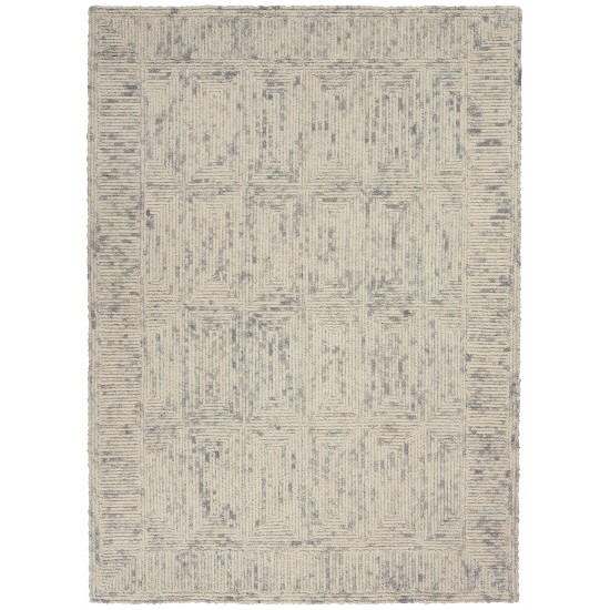 Nourison Colorado CLR04 Area Rug, Ivory/Grey/Teal, 5'3" x 7'3"