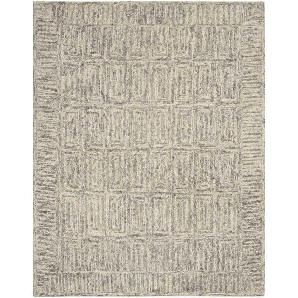 Nourison Colorado CLR04 Area Rug, Ivory/Grey/Teal, 7'9" x 9'9"