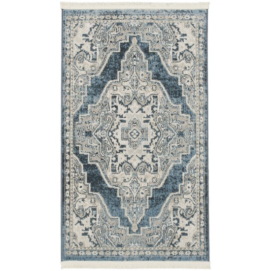 Nourison Carina CNA01 Area Rug, Blue/Grey, 2'2" x 3'9"