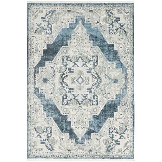 Nourison Carina CNA01 Area Rug, Blue/Grey, 4' x 6'