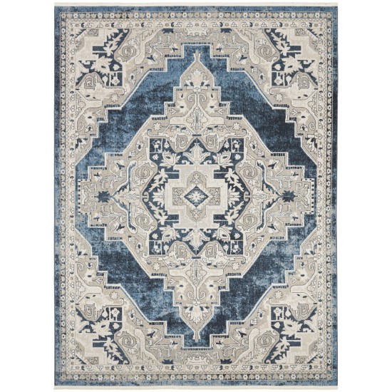 Nourison Carina CNA01 Area Rug, Blue/Grey, 7'10" x 9'10"