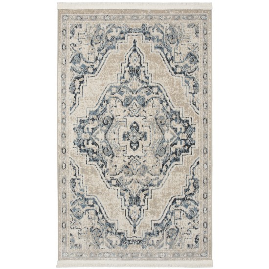 Nourison Carina CNA01 Area Rug, Light Blue/Ivory, 2'2" x 3'9"