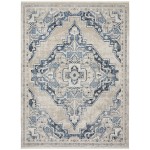 Nourison Carina CNA01 Area Rug, Light Blue/Ivory, 7'10" x 9'10"