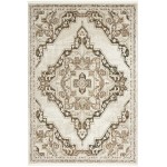 Nourison Carina CNA01 Area Rug, Mocha/Silver, 5'3" x 7'3"