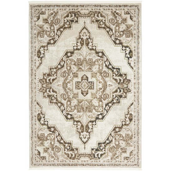 Nourison Carina CNA01 Area Rug, Mocha/Silver, 5'3" x 7'3"