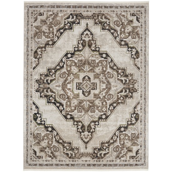 Nourison Carina CNA01 Area Rug, Mocha/Silver, 7'10" x 9'10"