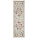 Nourison Carina CNA02 Runner Rug, Brick/Silver, 2'2" x 7'6"