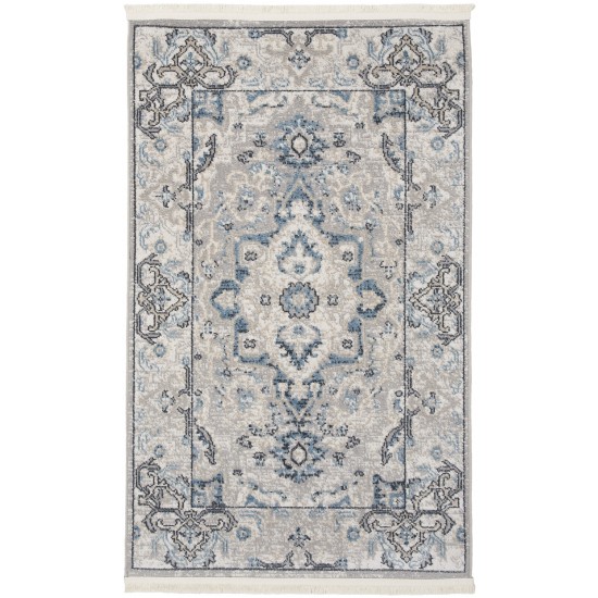 Nourison Carina CNA02 Area Rug, Grey/Blue, 2'2" x 3'9"