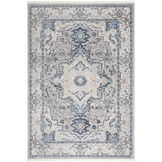 Nourison Carina CNA02 Area Rug, Grey/Blue, 5'3" x 7'3"