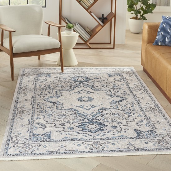 Nourison Carina CNA02 Area Rug, Grey/Blue, 5'3" x 7'3"