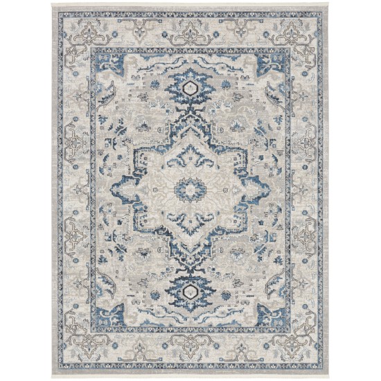 Nourison Carina CNA02 Area Rug, Grey/Blue, 7'10" x 9'10"