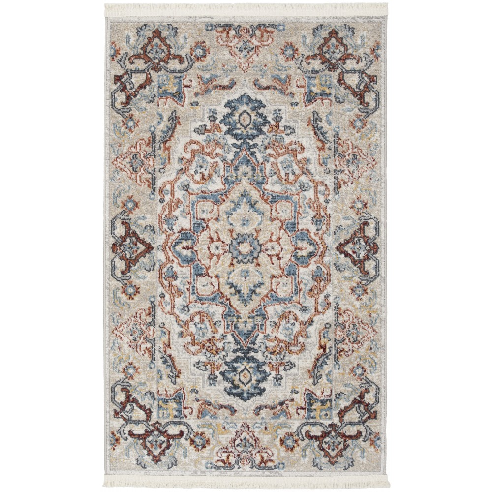 Nourison Carina CNA02 Area Rug, Grey/Blue/Multicolor, 2'2" x 3'9"