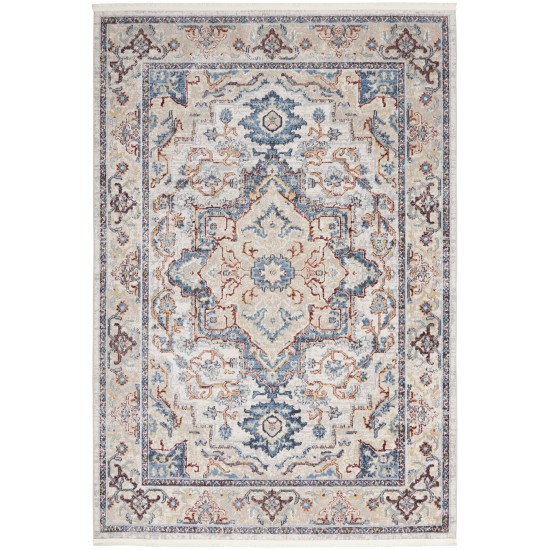 Nourison Carina CNA02 Area Rug, Grey/Blue/Multicolor, 4' x 6'