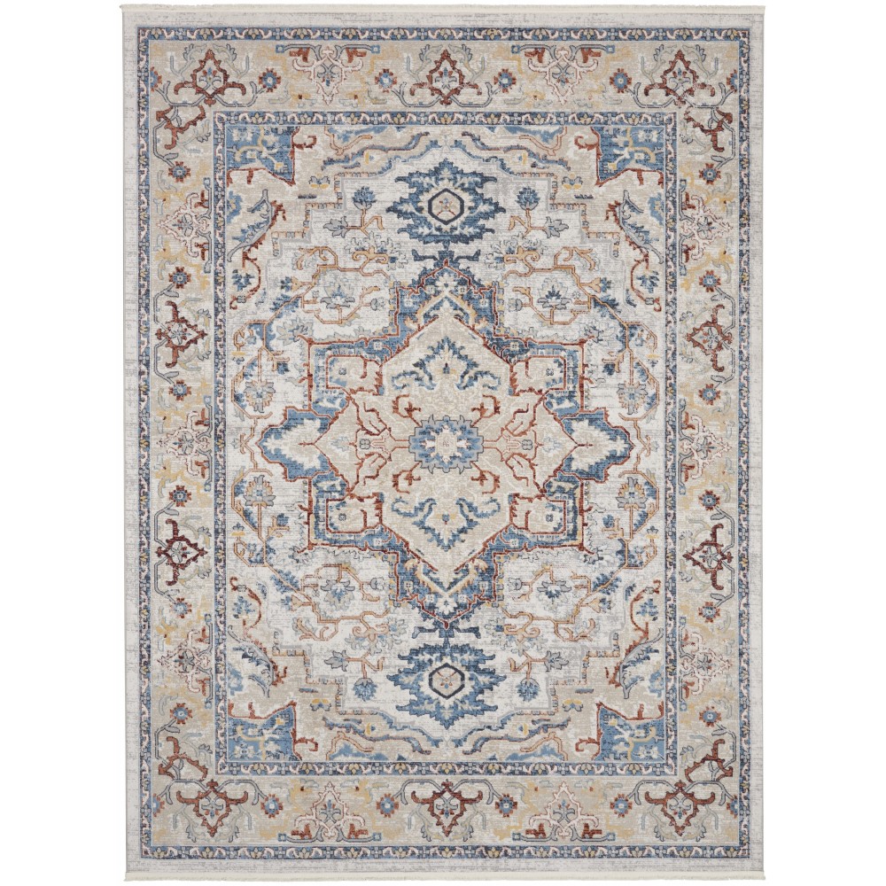 Nourison Carina CNA02 Area Rug, Grey/Blue/Multicolor, 7'10" x 9'10"