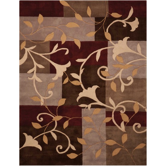 Nourison Contour CON01 Area Rug, Mocha, 3'6" x 5'6"