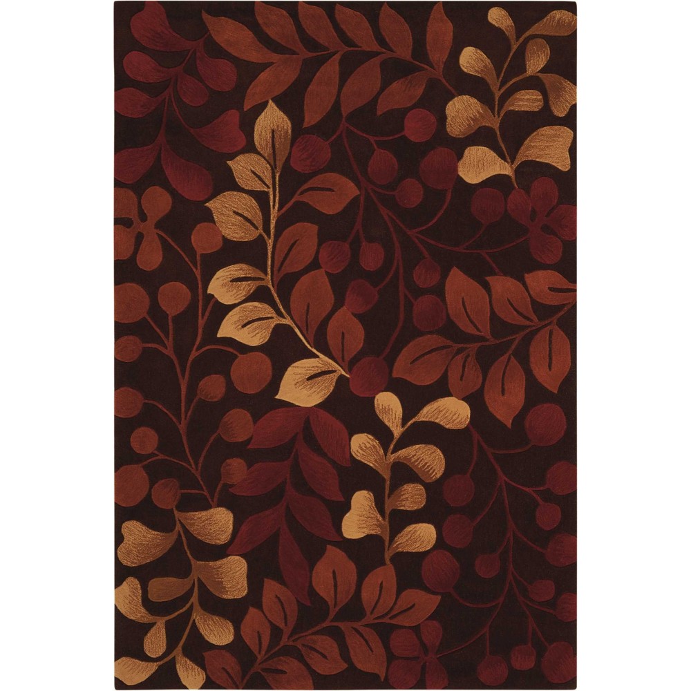 Nourison Contour CON02 Area Rug, Chocolate, 3'6" x 5'6"