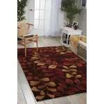 Nourison Contour CON02 Area Rug, Chocolate, 7'3" x 9'3"