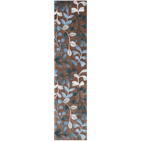 Nourison Contour CON02 Runner Rug, Mocha, 2'3" x 10'