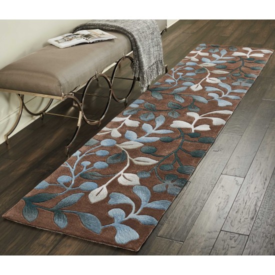 Nourison Contour CON02 Runner Rug, Mocha, 2'3" x 10'