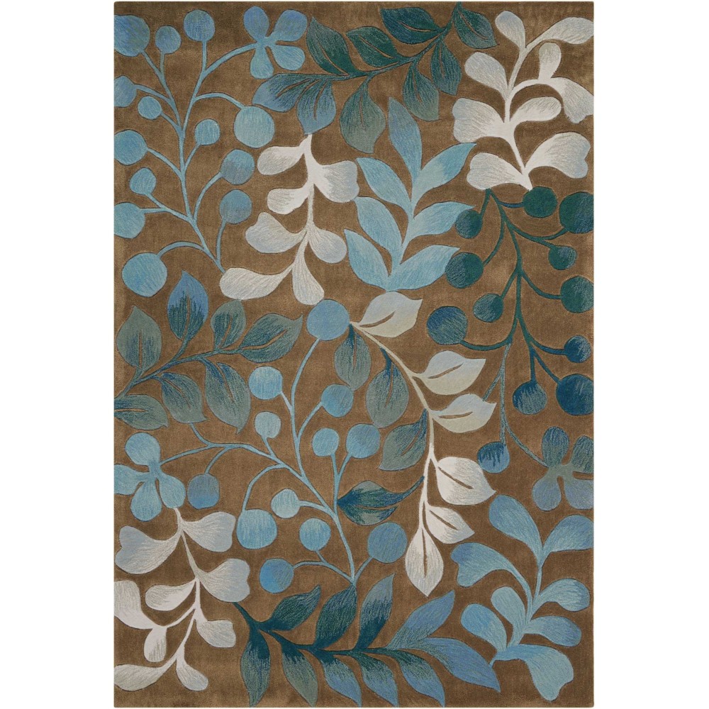 Nourison Contour CON02 Area Rug, Mocha, 3'6" x 5'6"