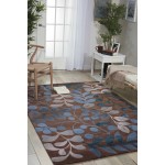 Nourison Contour CON02 Area Rug, Mocha, 5' x 7'6"