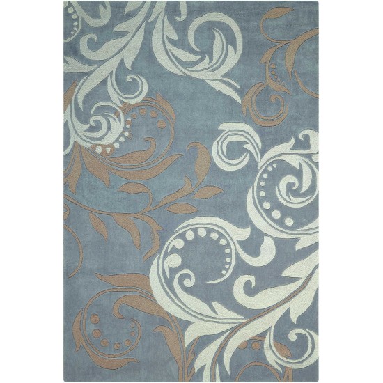 Nourison Contour CON09 Area Rug, Silver, 3'6" x 5'6"