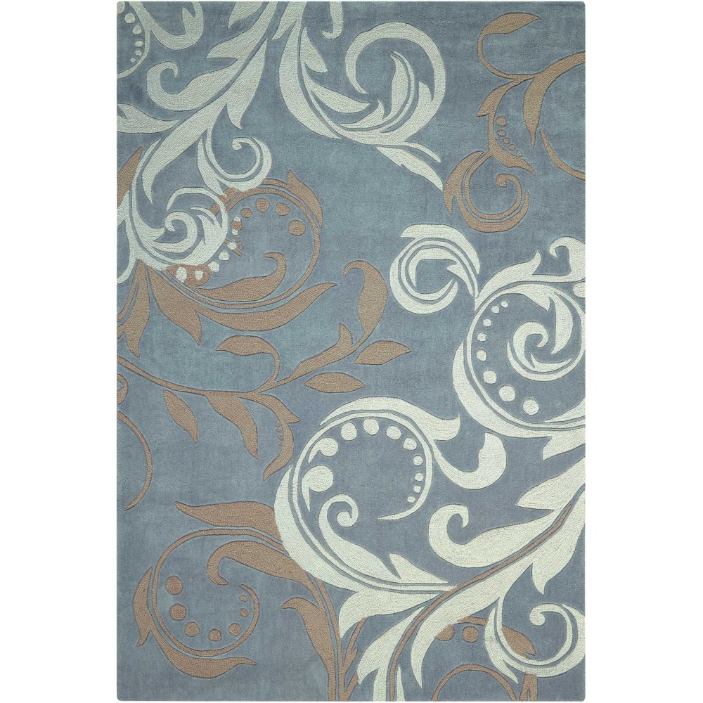 Nourison Contour CON09 Area Rug, Silver, 7'3" x 9'3"