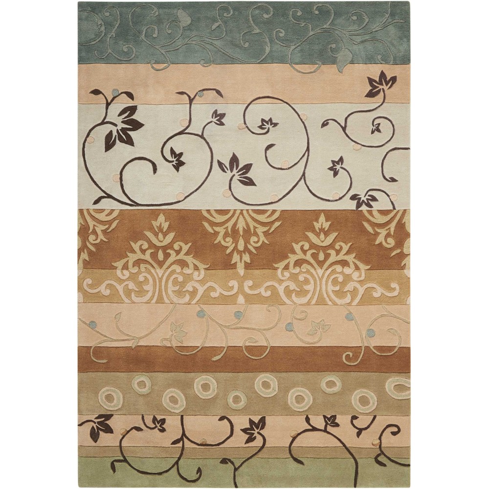 Nourison Contour CON10 Area Rug, Green, 5' x 7'6" Nourison Contour CON10 Area Rug, Green, 5' x 7'6"