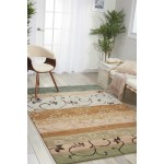Nourison Contour CON10 Area Rug, Green, 5' x 7'6"