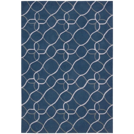 Nourison Contour CON41 Area Rug, Denim, 3'6" x 5'6"