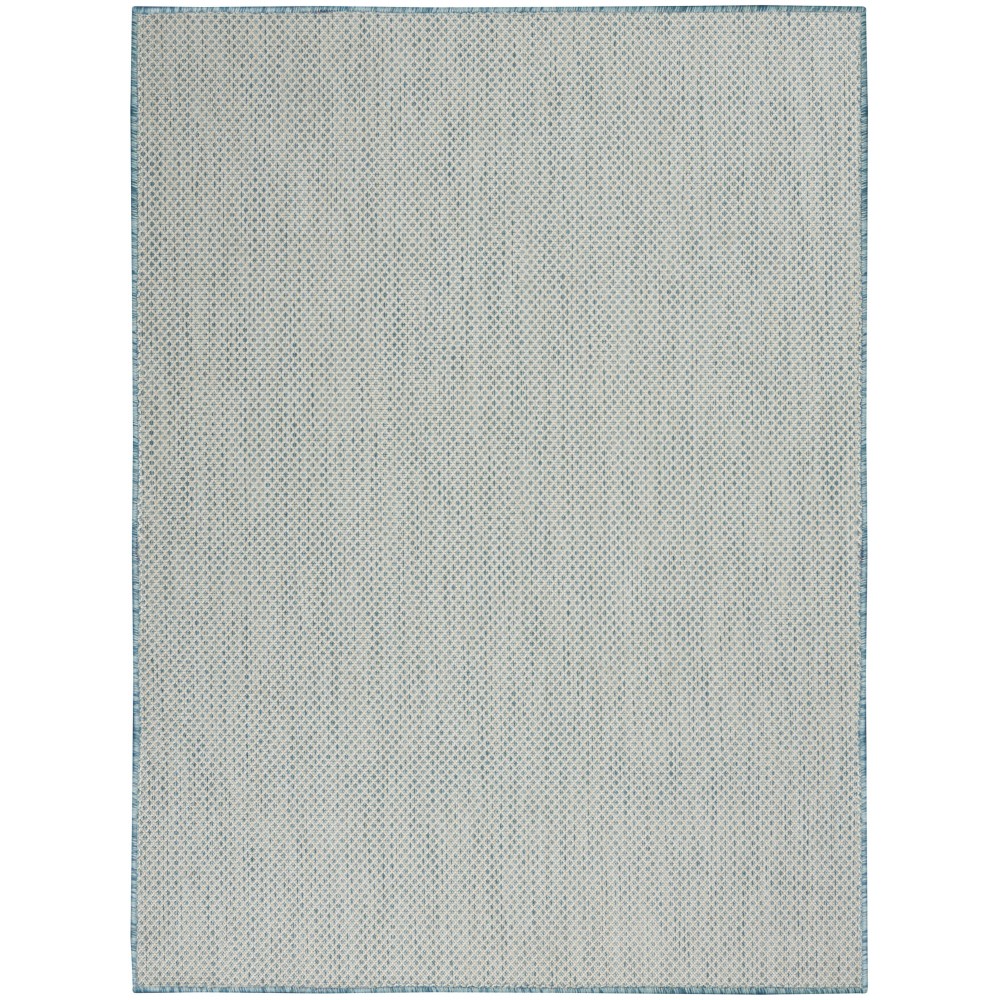 Nourison Courtyard COU01 Area Rug, Ivory/Aqua, 6' x 9' Nourison Courtyard COU01 Area Rug, Ivory/Aqua, 6' x 9'