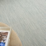 Nourison Courtyard COU01 Area Rug, Ivory/Aqua, 6' x 9'