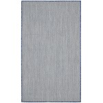 Nourison Courtyard COU01 Area Rug, Ivory/Blue, 3' x 5'