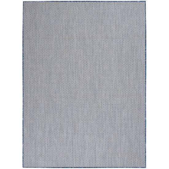 Nourison Courtyard COU01 Area Rug, Ivory/Blue, 4' x 6'