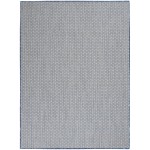 Nourison Courtyard COU01 Area Rug, Ivory/Blue, 5' x 7'