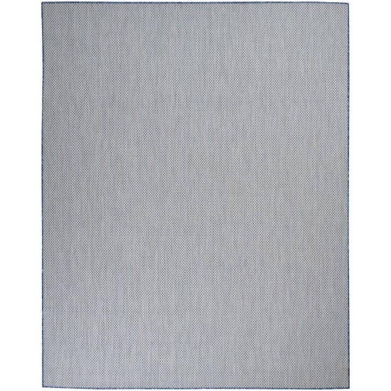 Nourison Courtyard COU01 Area Rug, Ivory/Blue, 7' x 10'