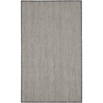 Nourison Courtyard COU01 Area Rug, Ivory/Charcoal, 3' x 5'