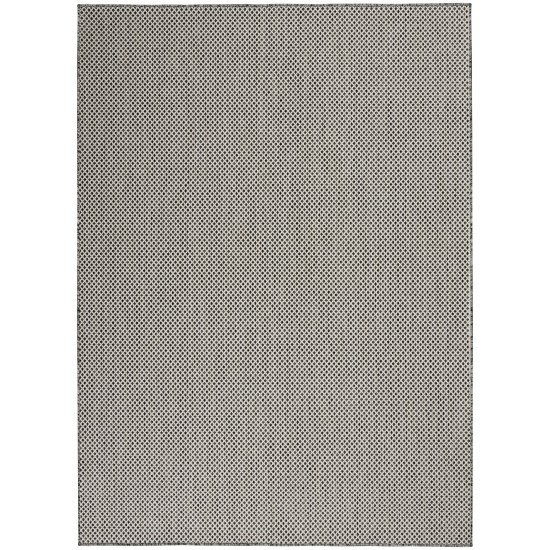 Nourison Courtyard COU01 Area Rug, Ivory/Charcoal, 4' x 6'