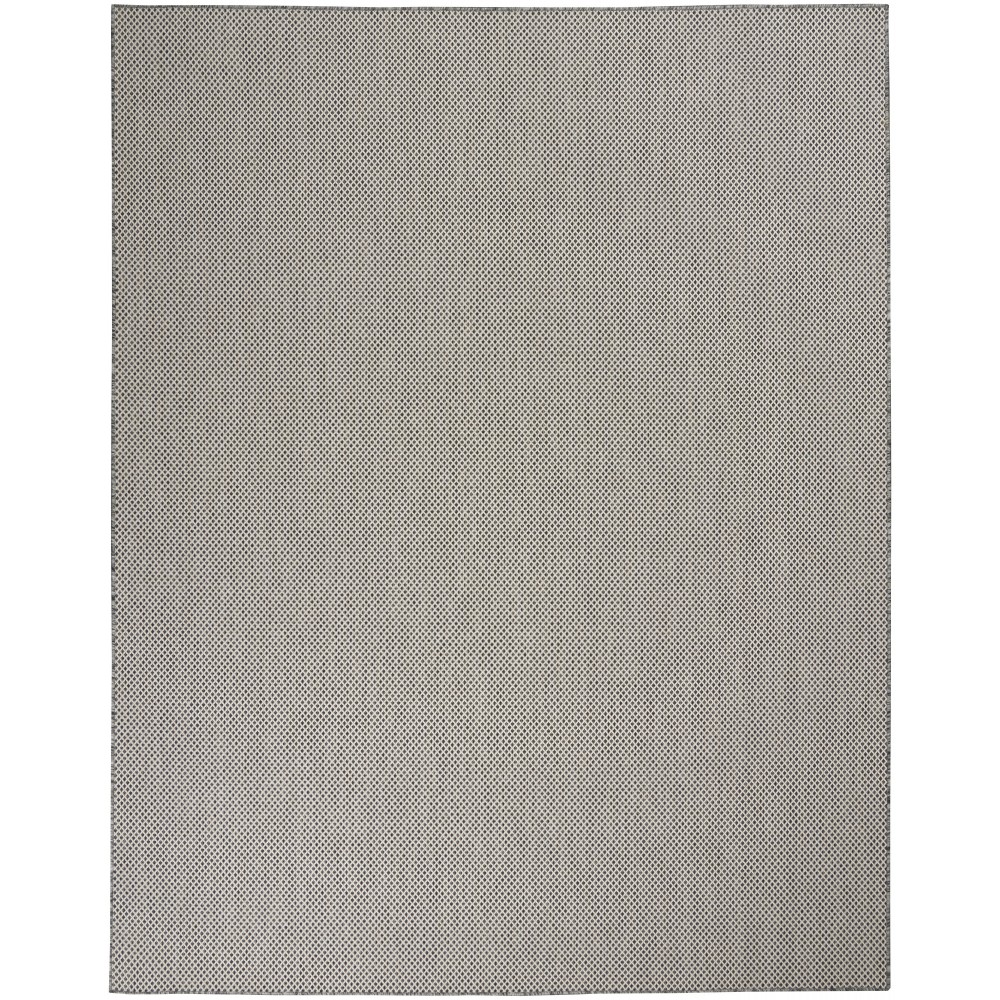 Nourison Courtyard COU01 Area Rug, Ivory/Charcoal, 7' x 10'