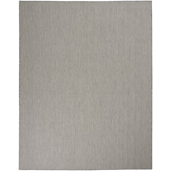 Nourison Courtyard COU01 Area Rug, Ivory/Charcoal, 8' x 10'