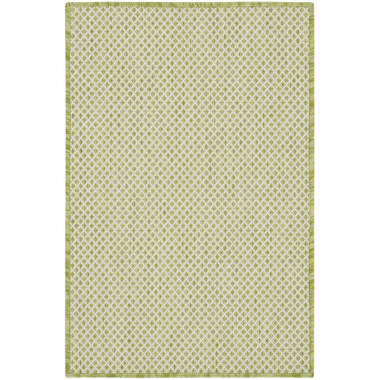 Nourison Courtyard COU01 Area Rug, Ivory/Green, 2' x 3'