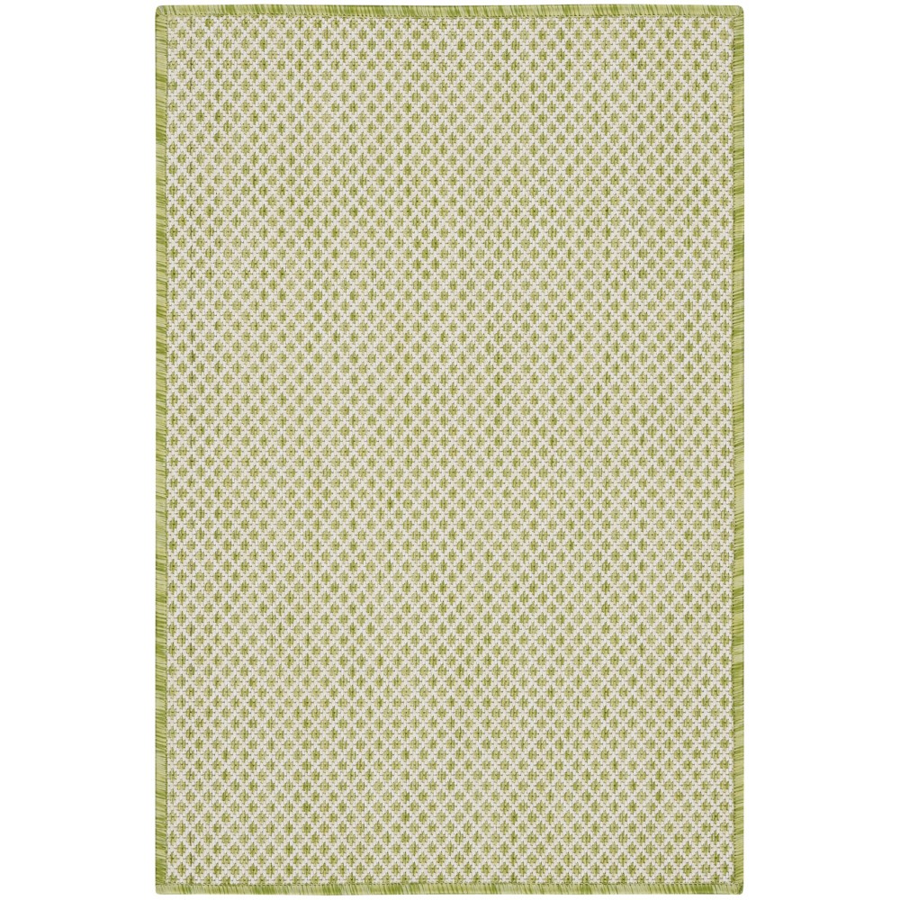 Nourison Courtyard COU01 Area Rug, Ivory/Green, 2' x 3' Nourison Courtyard COU01 Area Rug, Ivory/Green, 2' x 3'